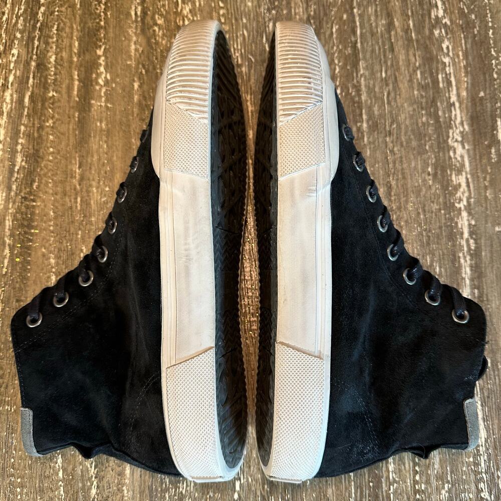 ALLSAINTS Dumont Suede Leather Lace Up High Top Sneakers Black Men’s Size 43 EU - Picture 8 of 12